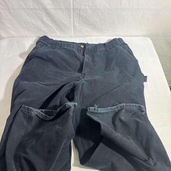 Carhartt Other - Carhartt Duck Canvas Pants Men's 38X32 Dungaree Fit B11 BLK Black